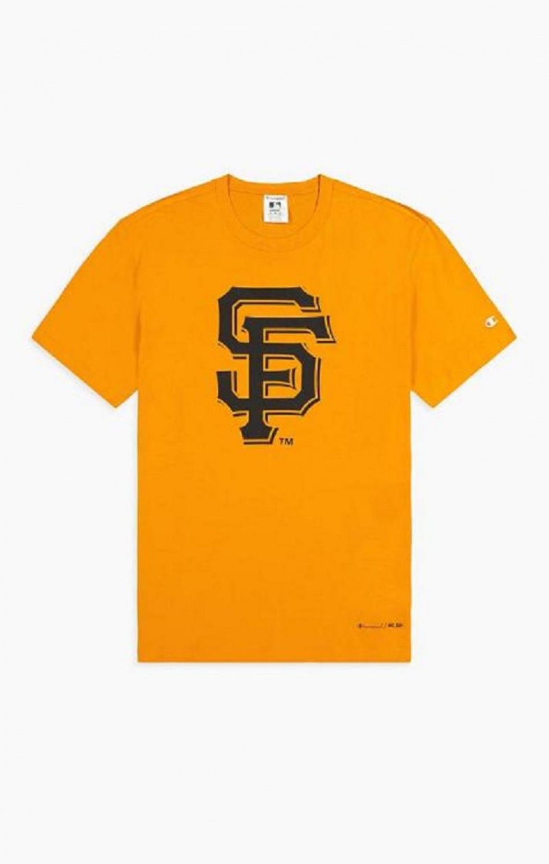 Champion San Francisco MLB T-Shirt T Shirts Herre Orange | 2857-AKODE