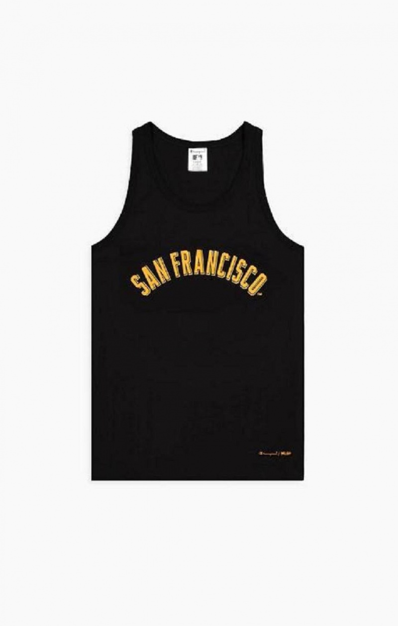 Champion San Francisco MLB Tank Top T Shirts Herre Sort | 5278-PLSYT