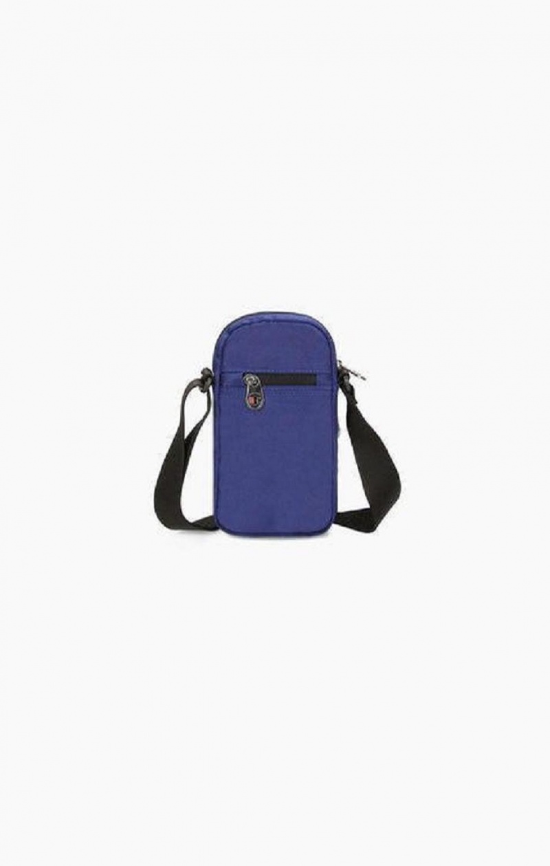 Champion Satin C Logo Patch Double Páskové Crossbody Bag Tasker Herre Blå | 1578-SGVWX