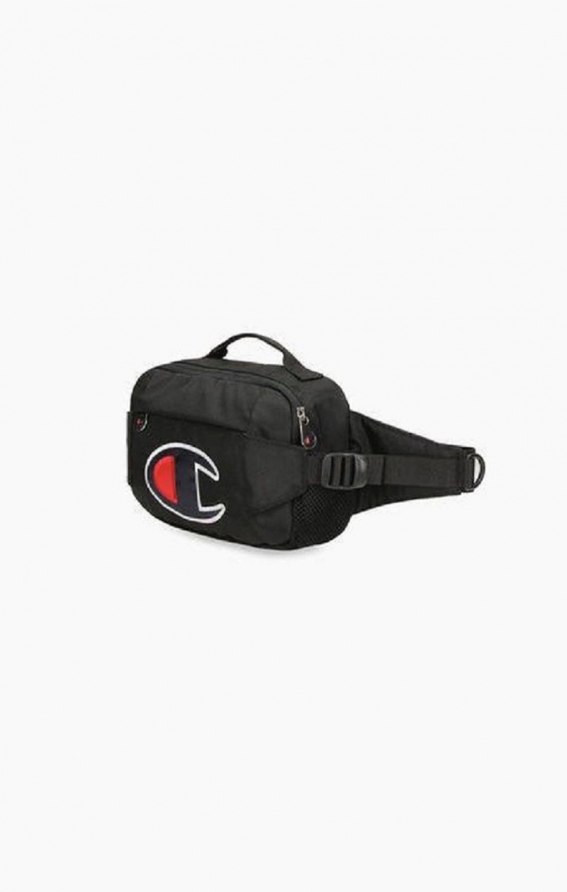 Champion Satin C Logo Patch Utility Belt Bag Tasker Herre Sort | 8435-WFPRJ