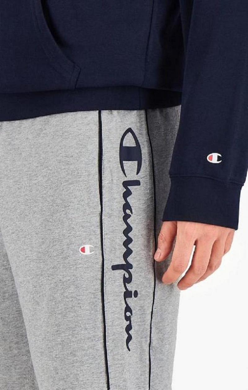 Champion Script Logo Bomulds Shorts Shorts Herre Lysegrå | 8293-KBXOG