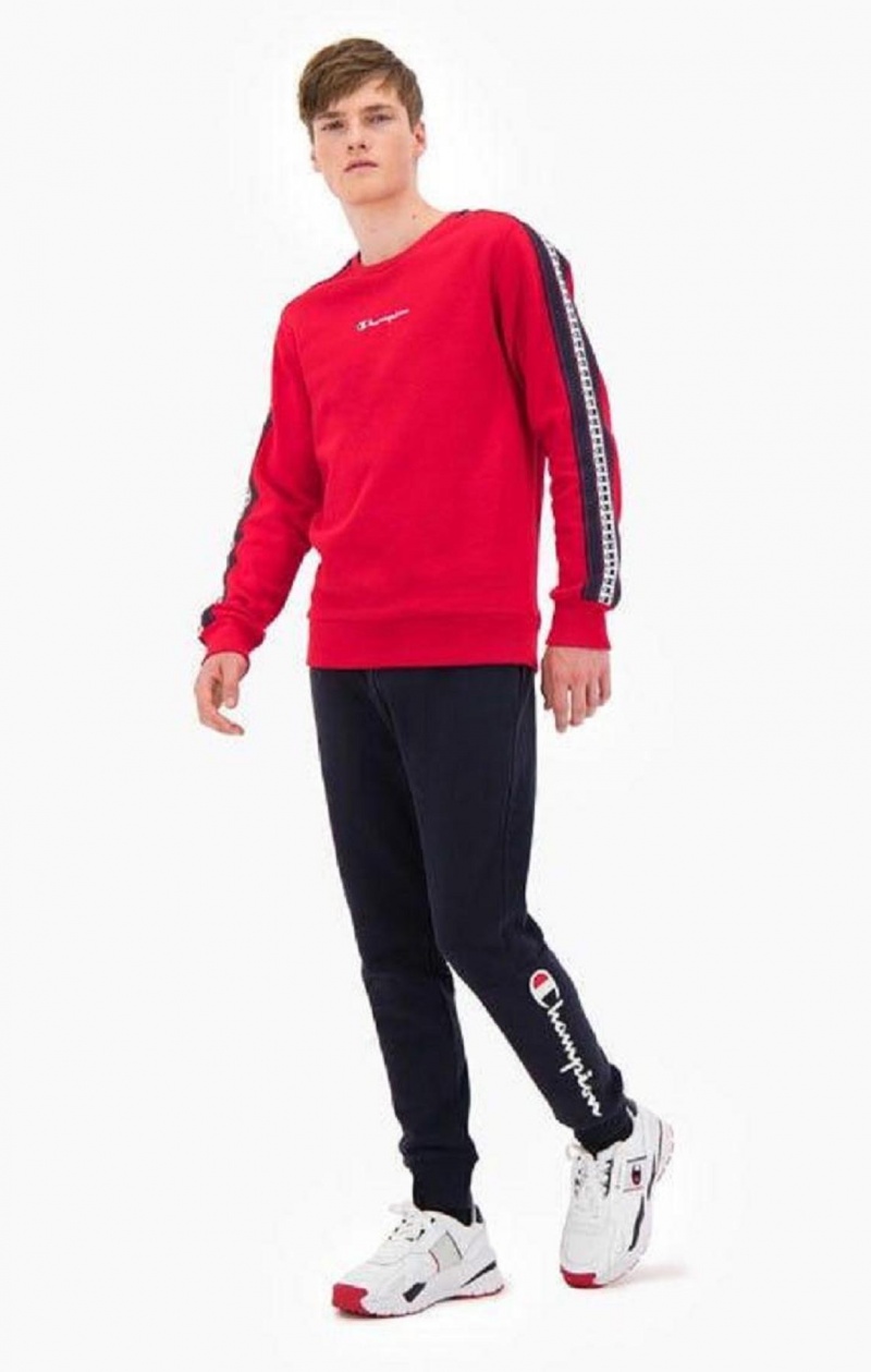 Champion Script Logo Bomulds Terry Joggers Joggingbukser Herre Lysegrå | 9261-HGSIA