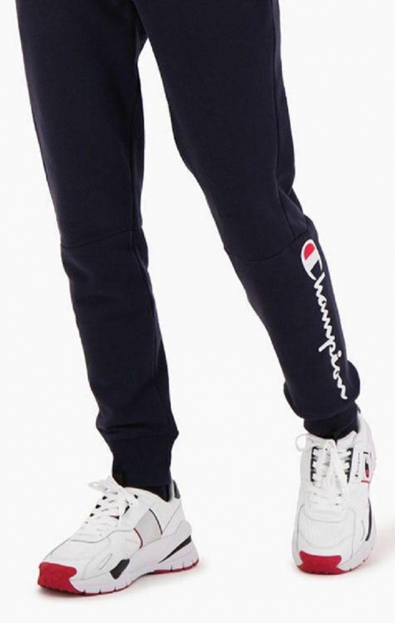 Champion Script Logo Bomulds Terry Joggers Joggingbukser Herre Lysegrå | 9261-HGSIA