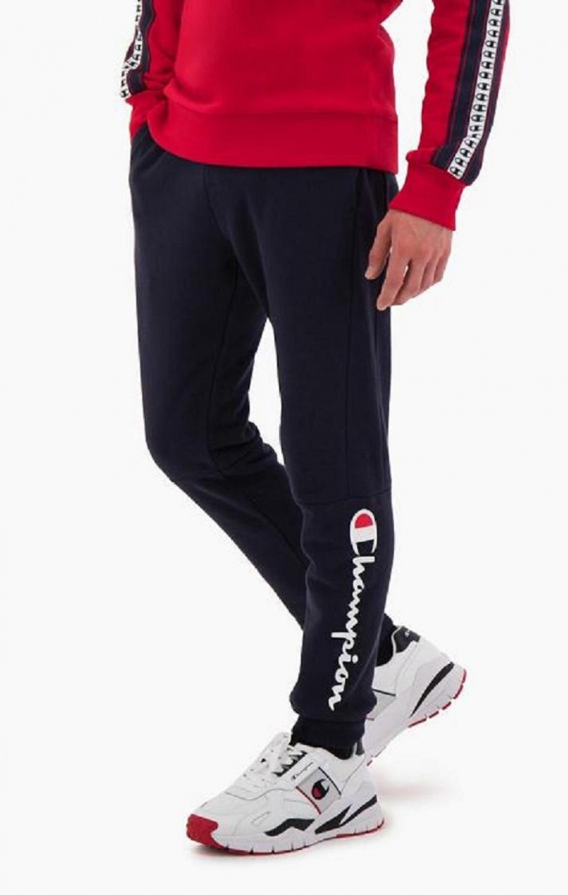 Champion Script Logo Bomulds Terry Joggers Joggingbukser Herre Lysegrå | 9261-HGSIA