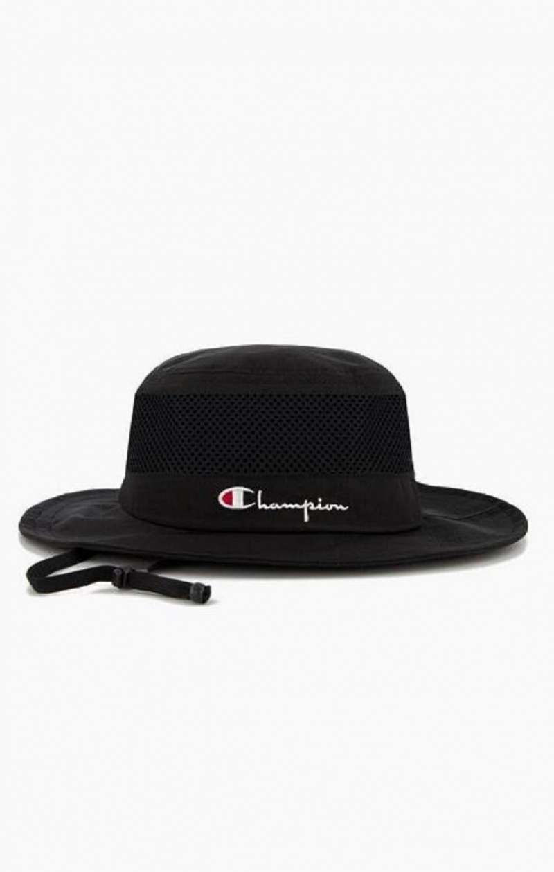 Champion Script Logo Bucket Hat Hatte Herre Sort | 4635-THVXS