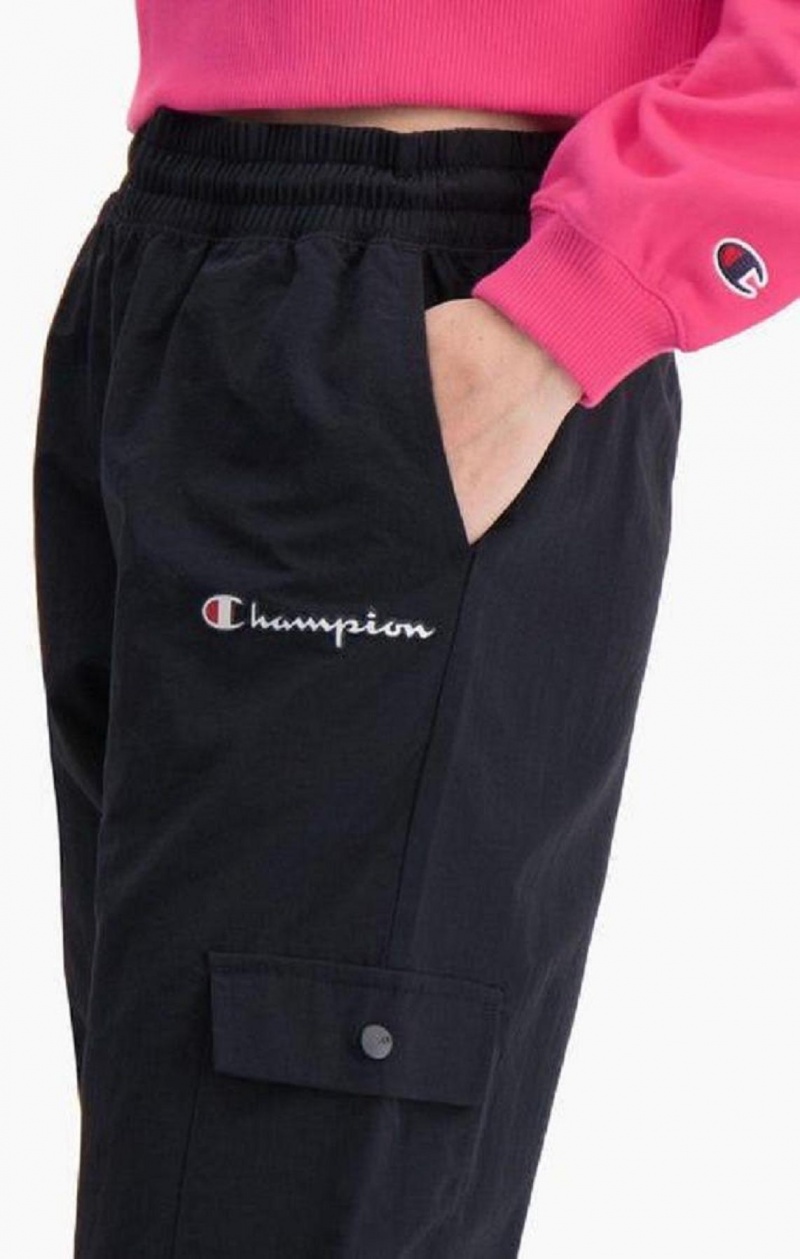 Champion Script Logo Cargo Trousers Joggingbukser Dame Sort | 0753-LYUDH