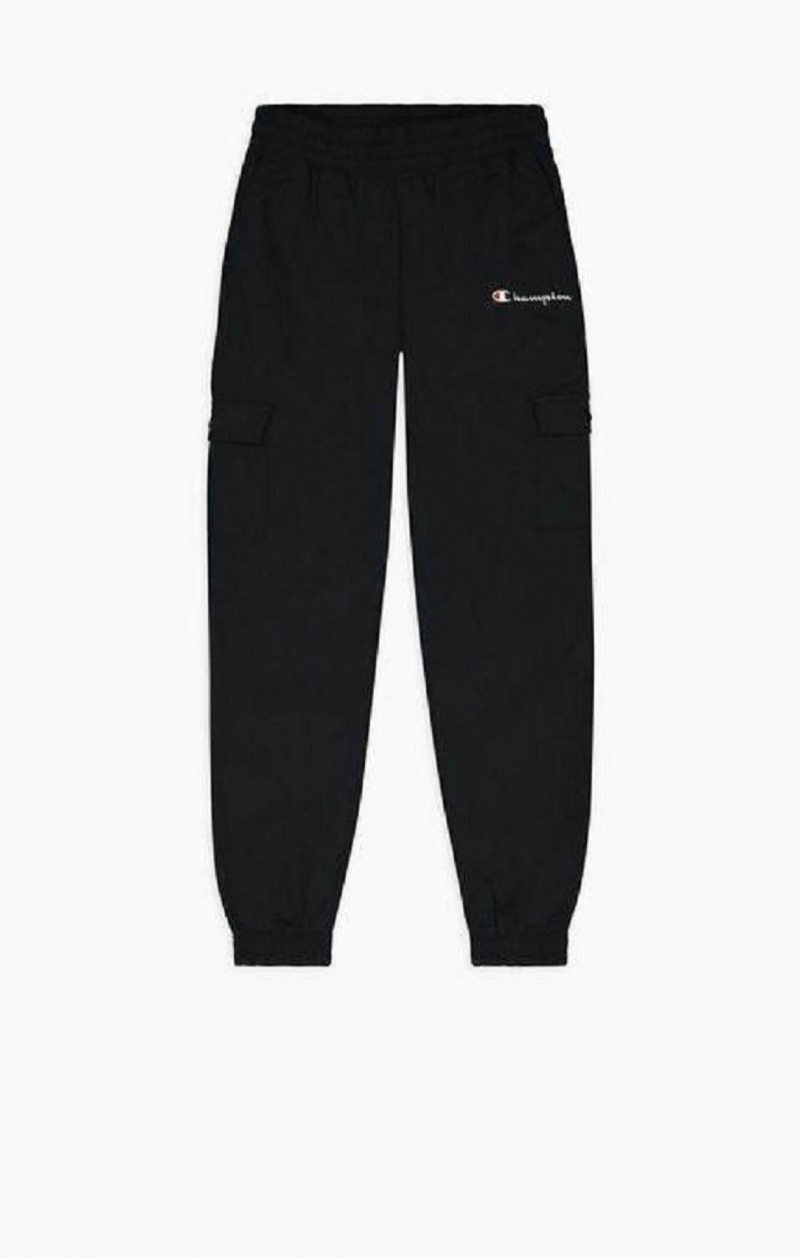 Champion Script Logo Cargo Trousers Joggingbukser Dame Sort | 0753-LYUDH