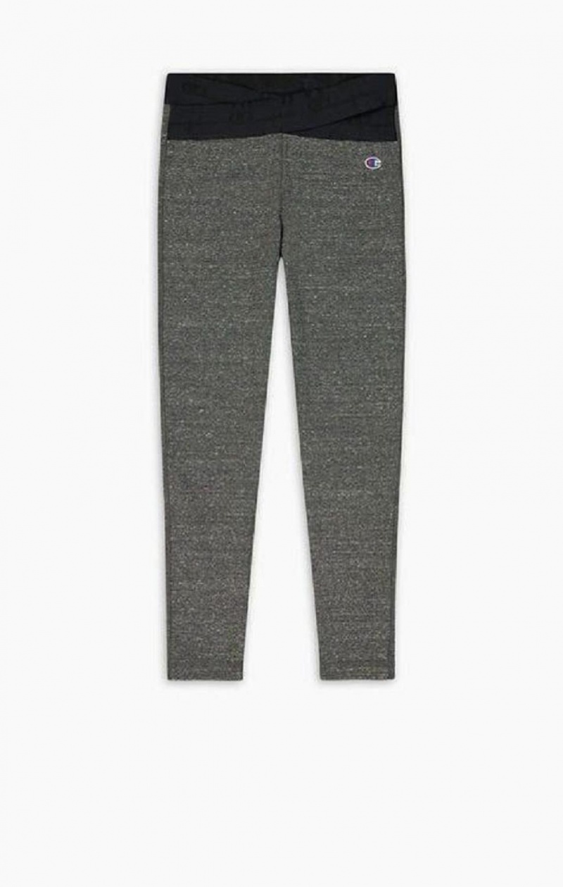 Champion Script Logo Crossover Trænings Leggings Joggingbukser Dame Mørkegrå | 6829-MVFGQ