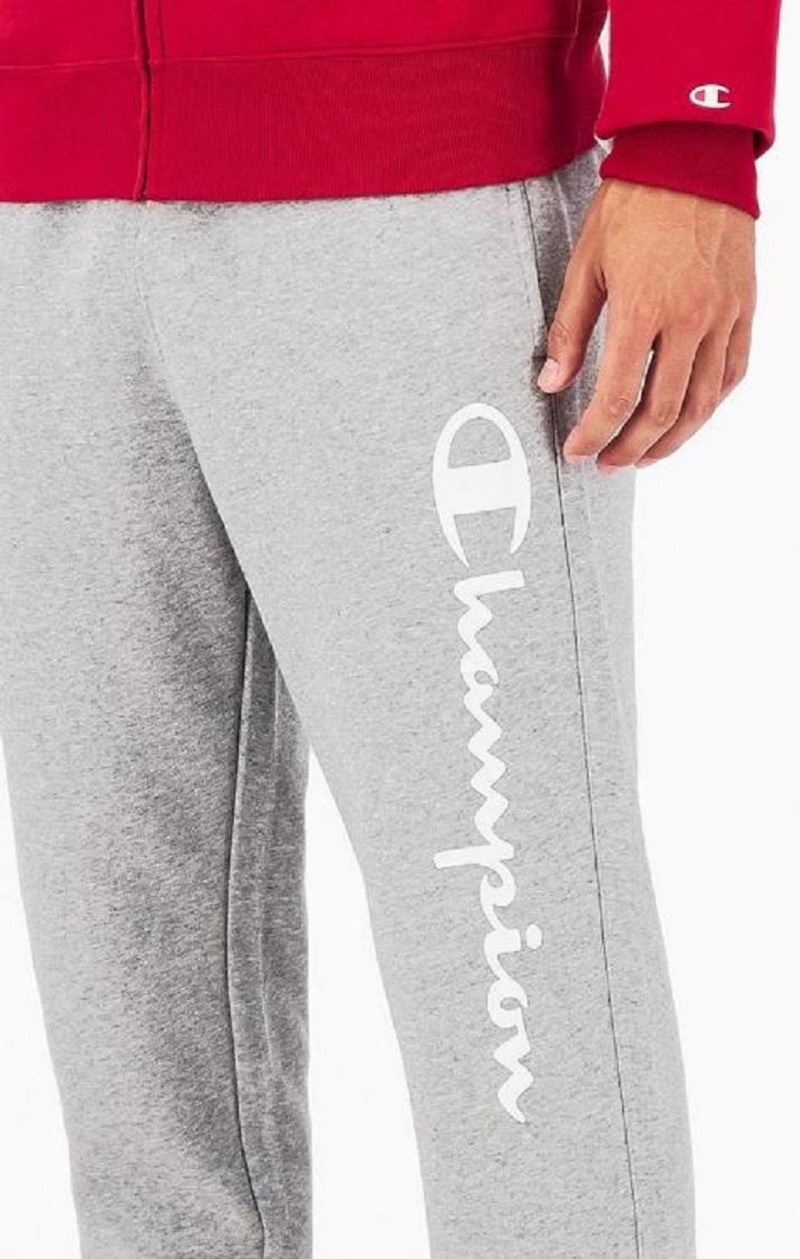 Champion Script Logo Fleece Joggers Joggingbukser Herre Mørkegrå | 6543-IXTEP