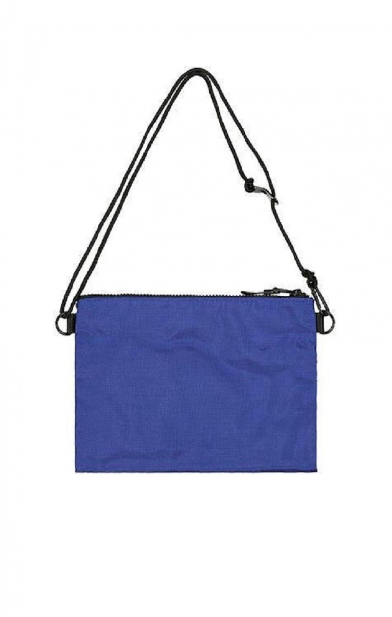 Champion Script Logo Mini Shoulder Bag Tasker Dame Blå | 1284-KYFPN