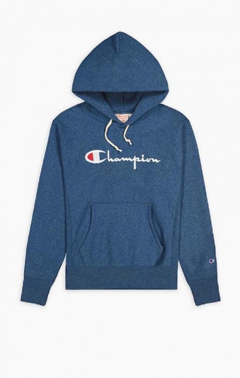 Champion Script Logo Reverse Weave Hoodie Hættetrøje Dame Turkis | 4081-GHQXI