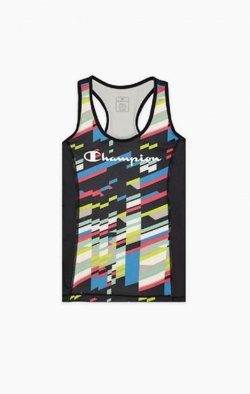 Champion Script Logo Tank Top T Shirts Dame Sort | 5029-JBRXA