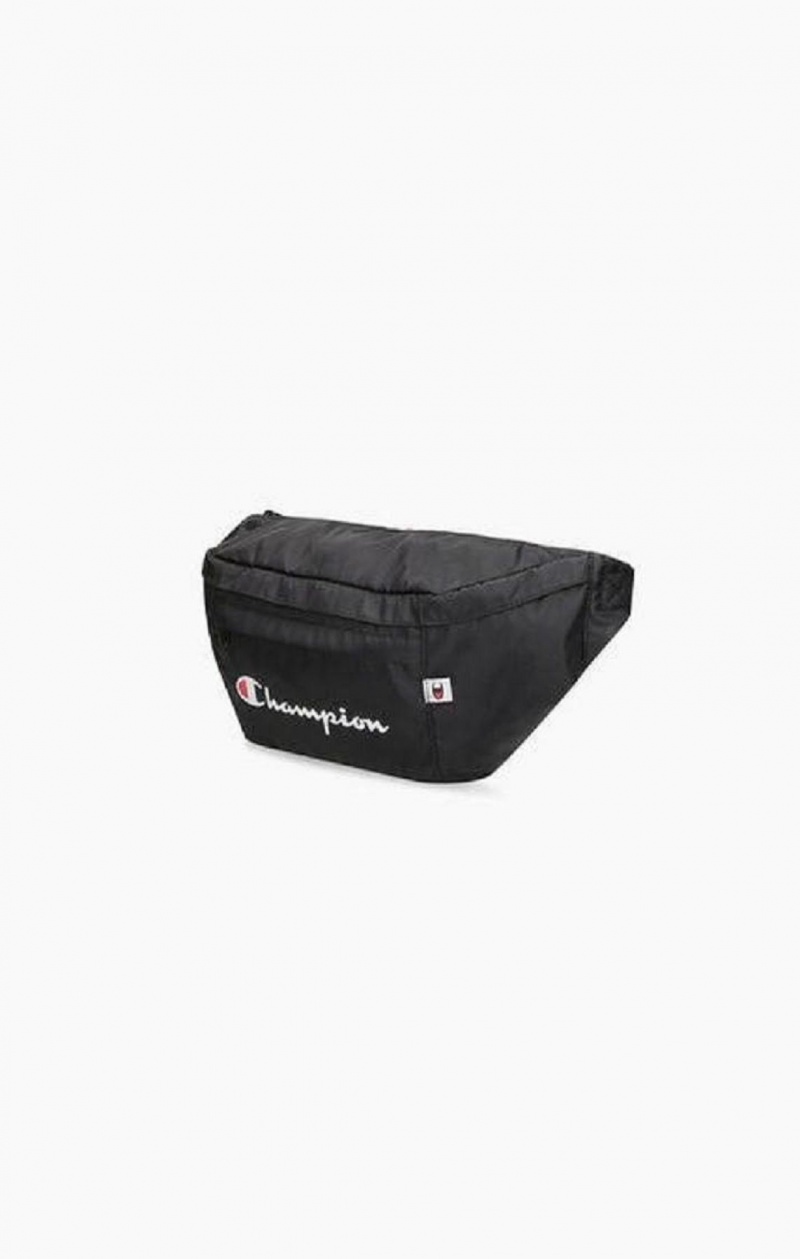 Champion Script Logo Zip Belt Bag Tasker Herre Sort | 1024-YTZCR