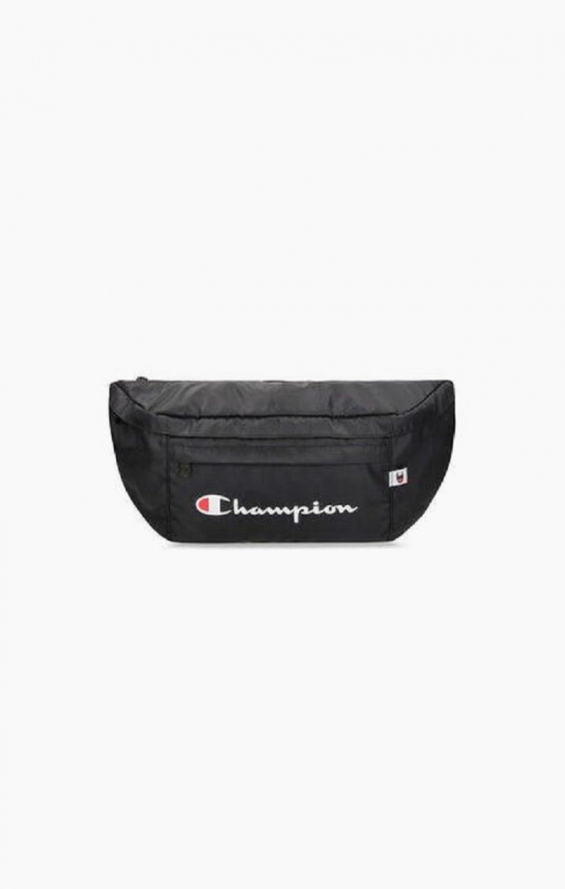 Champion Script Logo Zip Belt Bag Tasker Herre Sort | 1024-YTZCR