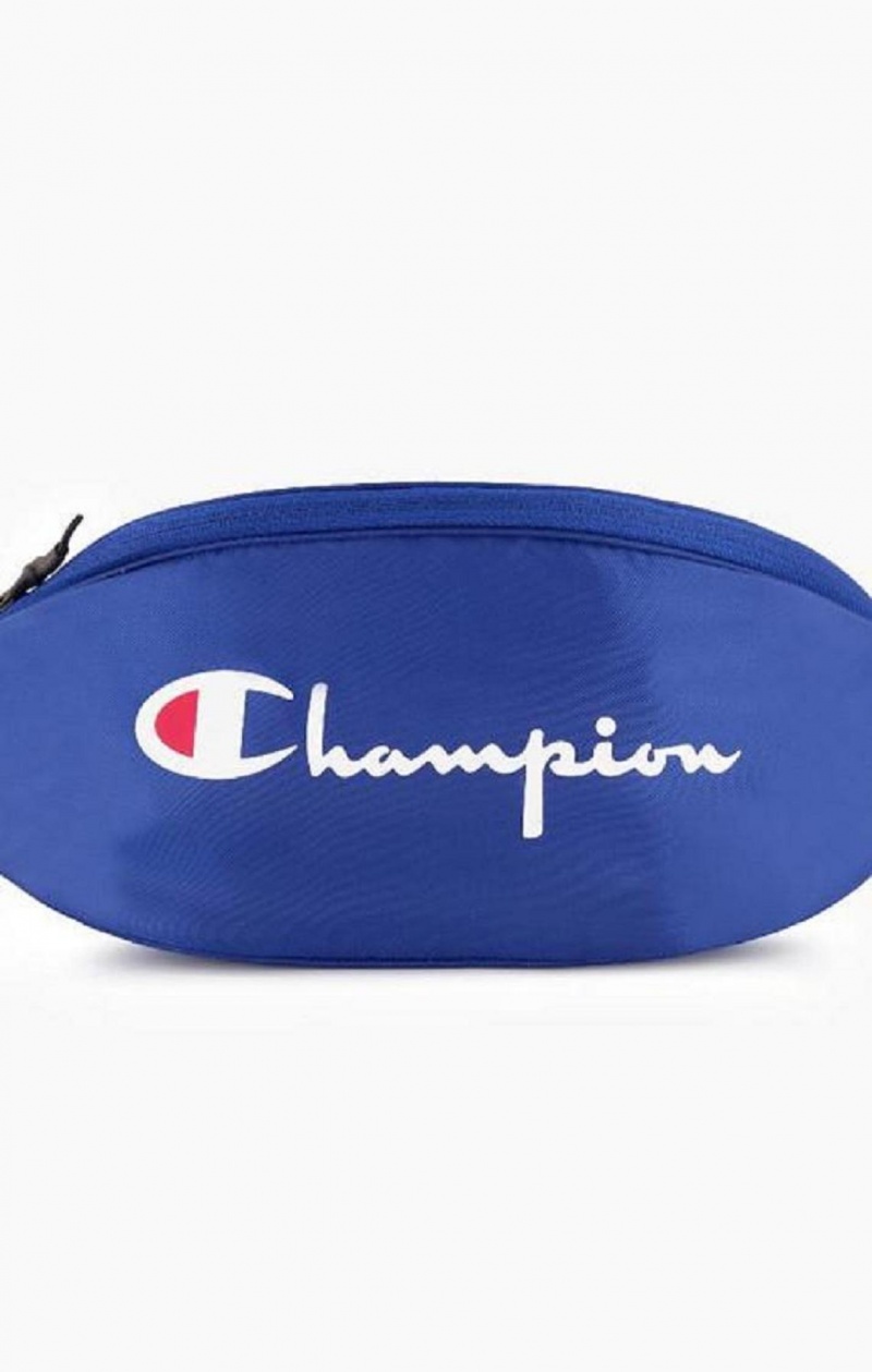 Champion Script Logo Zip Belt Bag Tasker Herre Blå | 6912-BLFJE