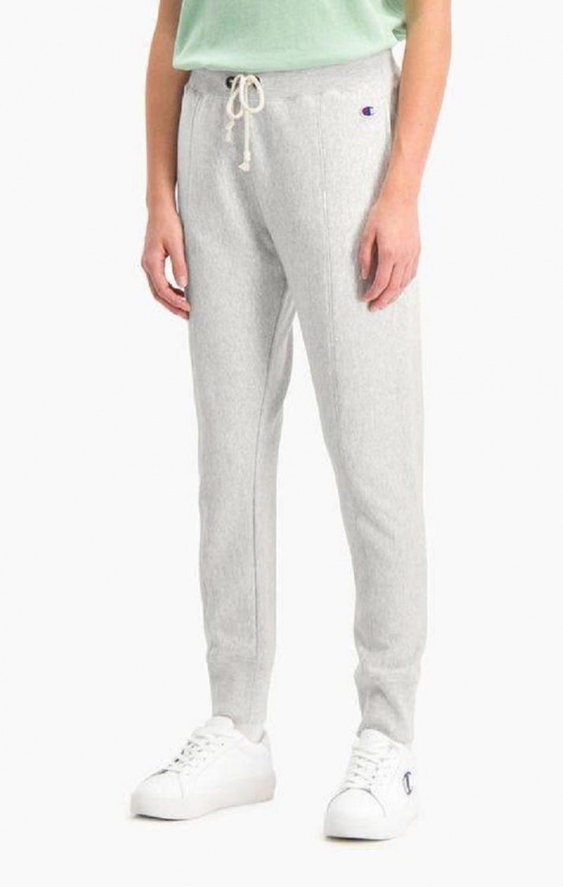 Champion Slim Fit Seam Detail Reverse Weave Joggers Joggingbukser Dame Lysegrå | 7082-EJRGA