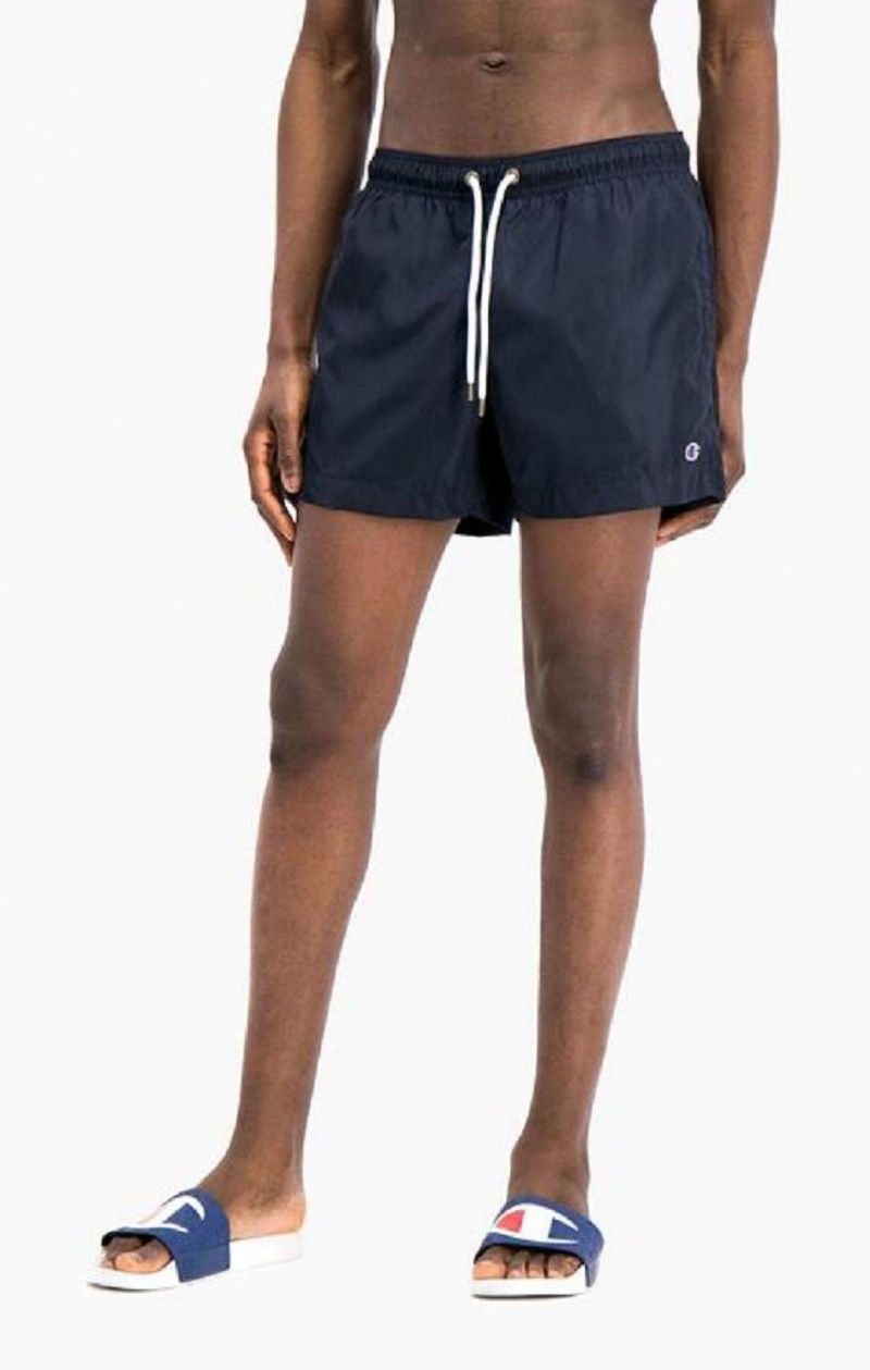 Champion Small C Logo Swim Shorts Badetøj Herre Mørkeblå | 1587-VPIBS