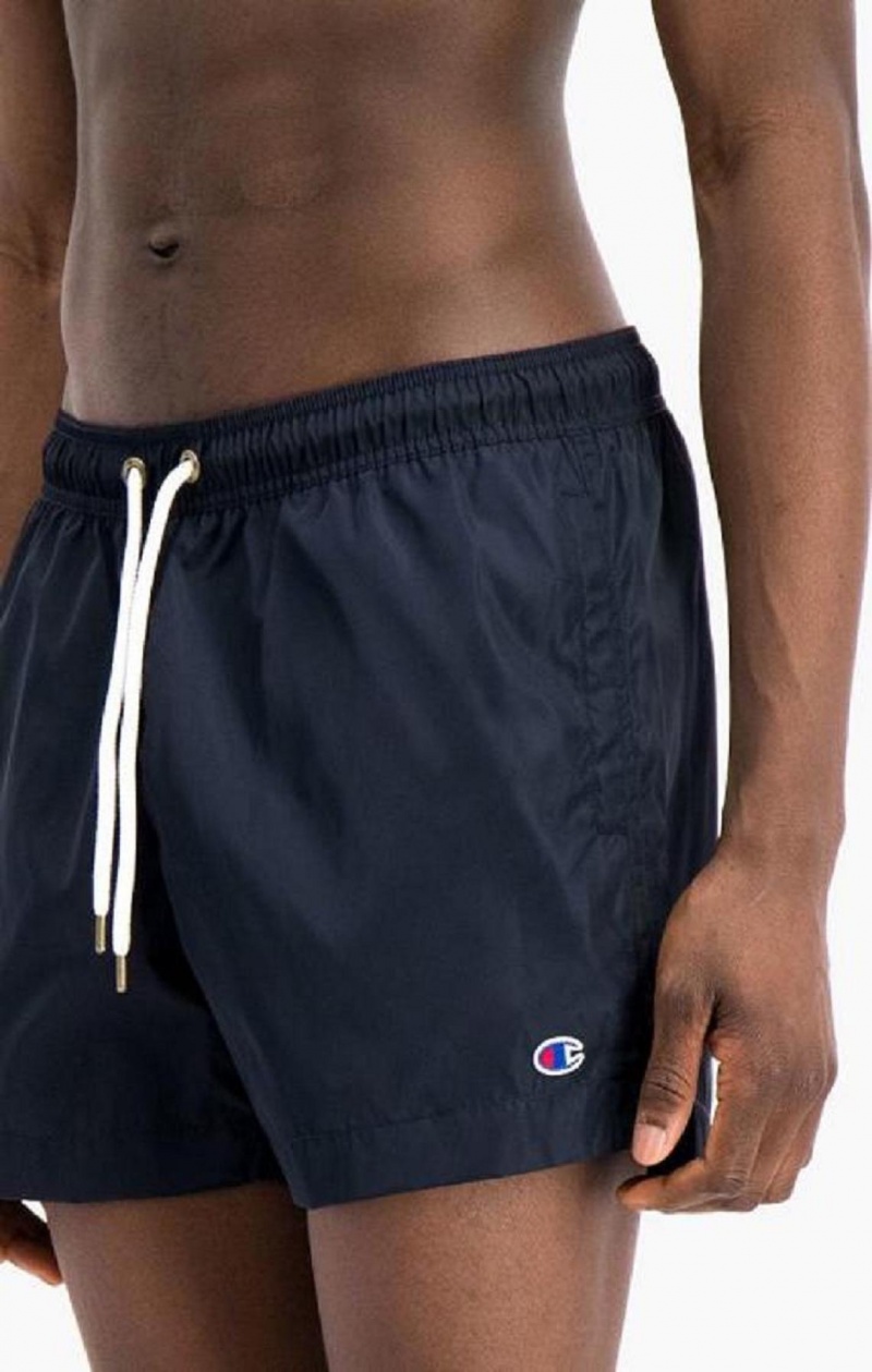 Champion Small C Logo Swim Shorts Badetøj Herre Mørkeblå | 1587-VPIBS