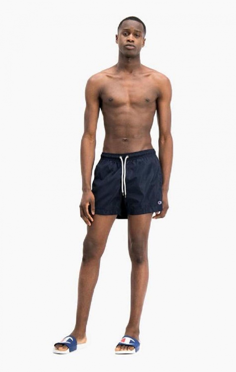 Champion Small C Logo Swim Shorts Badetøj Herre Mørkeblå | 1587-VPIBS