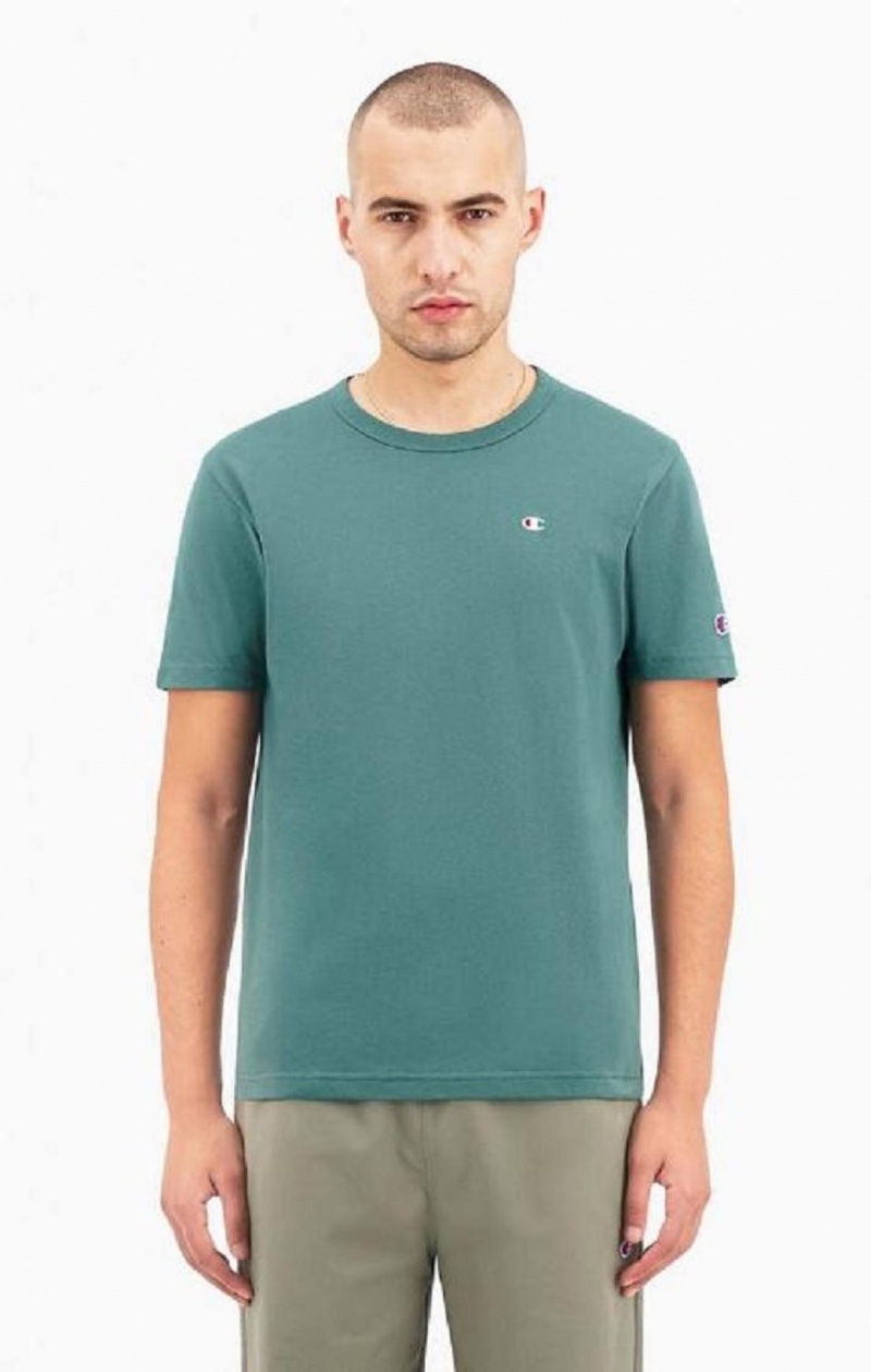 Champion Small C Logo T-Shirt T Shirts Herre Grøn | 2348-OMRLS