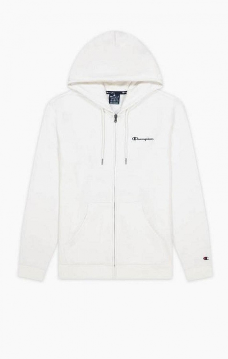 Champion Small Script Logo Hoodie Hættetrøje Herre Hvide | 2109-EGZCH