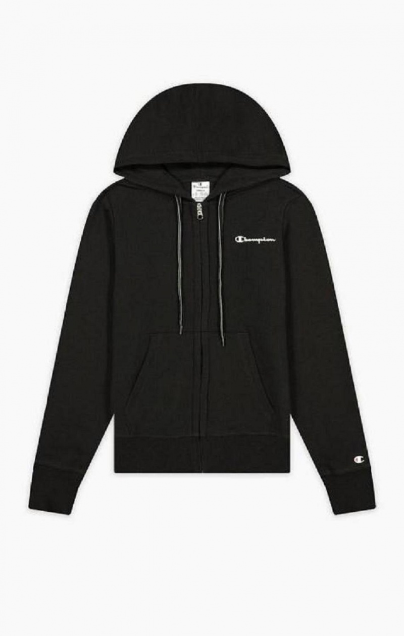 Champion Small Script Logo Hoodie Hættetrøje Dame Mørkeblå | 1387-XGQTW