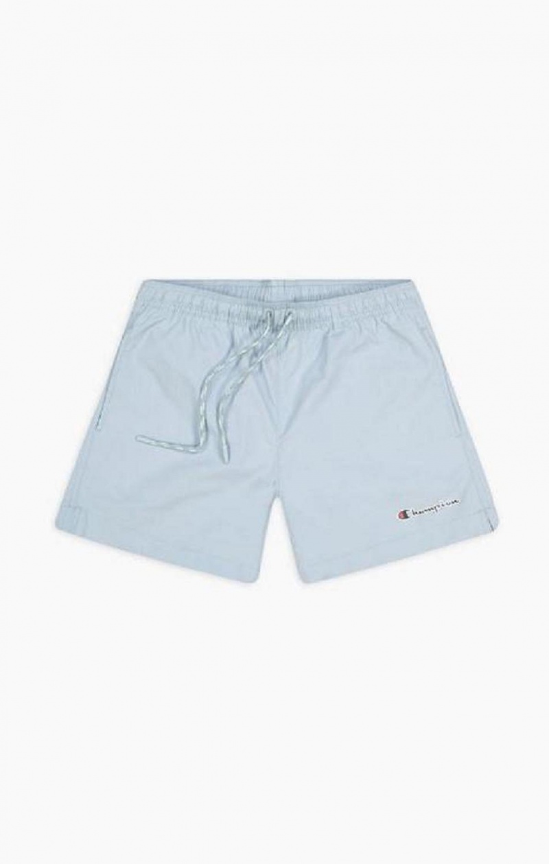 Champion Small Script Logo Pastel Swim Shorts Badetøj Herre Lyseblå | 4210-OWLYE