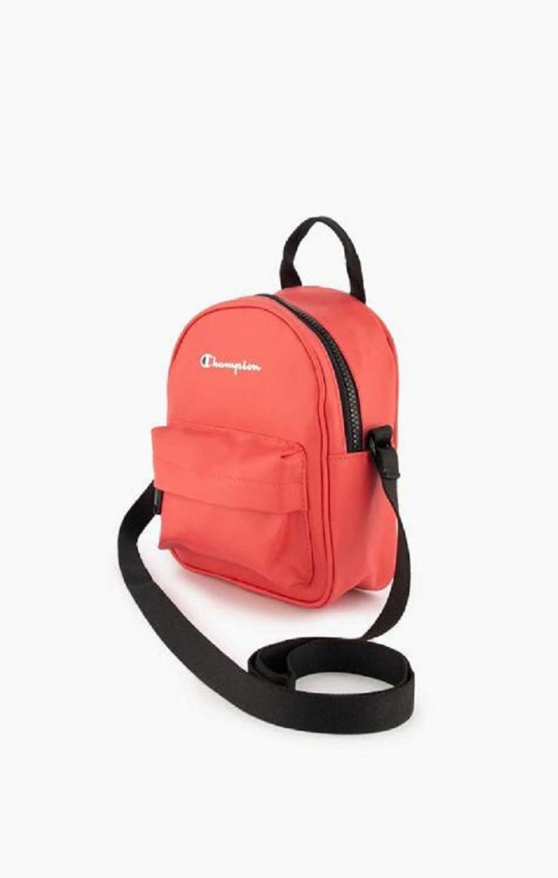 Champion Small Script Logo Woven Crossbody Backpack Tasker Dame Rød | 9507-MLNOG