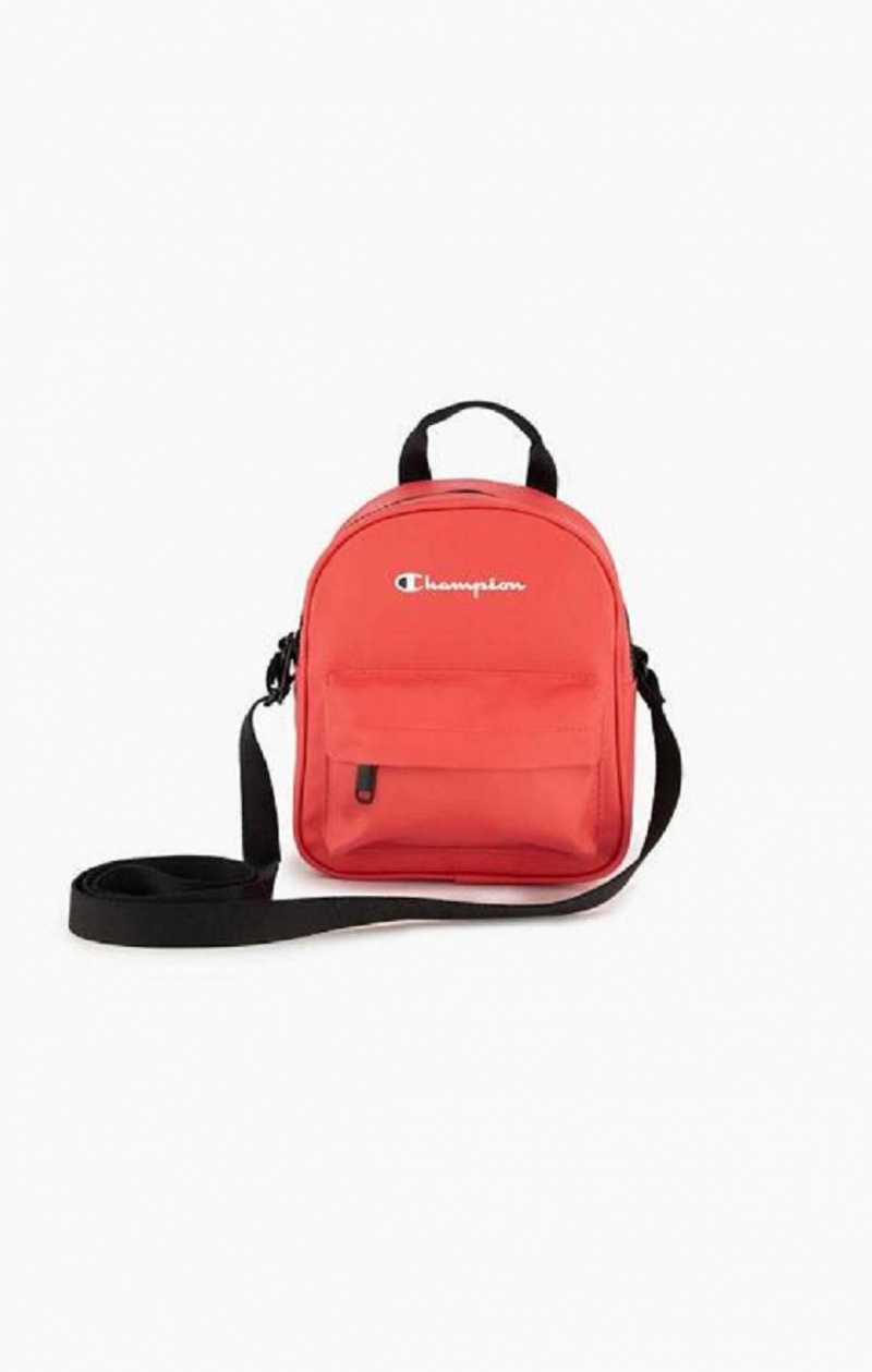 Champion Small Script Logo Woven Crossbody Backpack Tasker Dame Rød | 9507-MLNOG