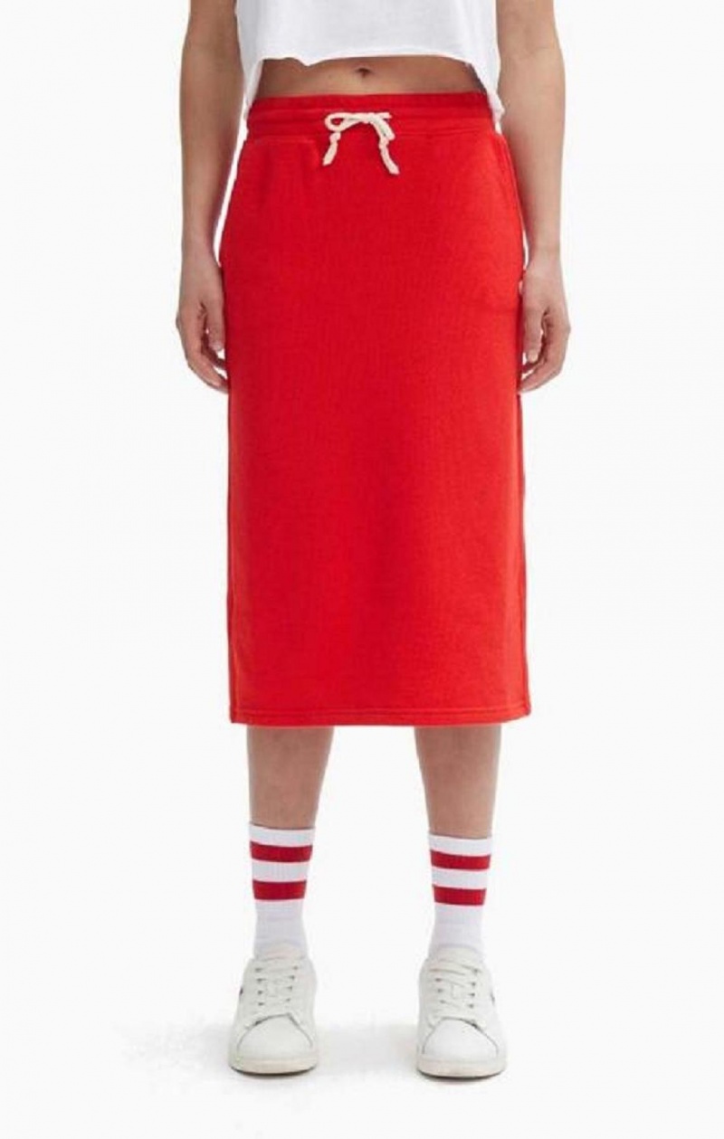 Champion Split Back Reverse Weave Midi Skirt Nederdel Dame Rød | 5608-ZLWCD