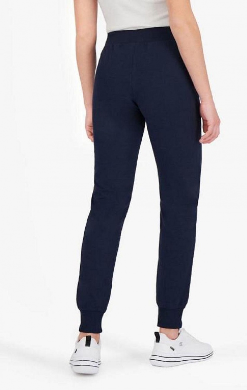 Champion Stretch Bomulds Terry Joggers Joggingbukser Dame Mørkeblå | 8359-QAEWL