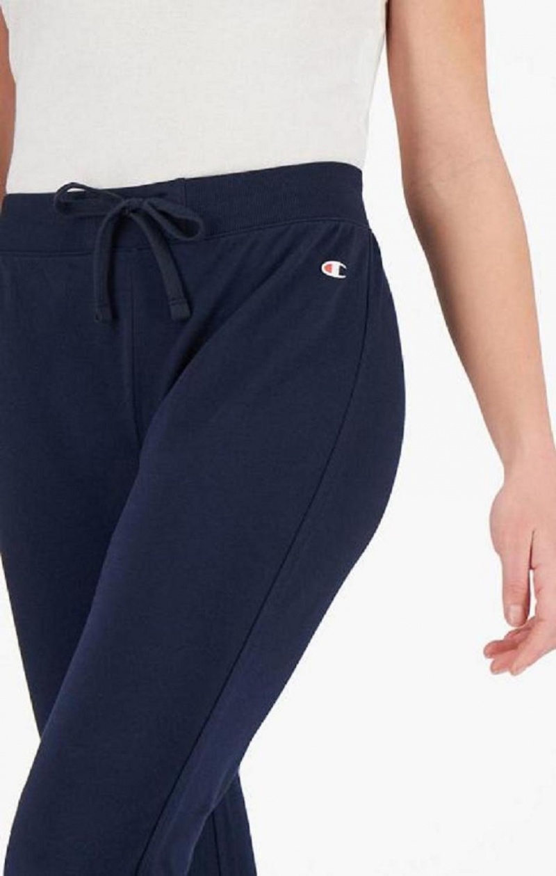 Champion Stretch Bomulds Terry Joggers Joggingbukser Dame Mørkeblå | 8359-QAEWL