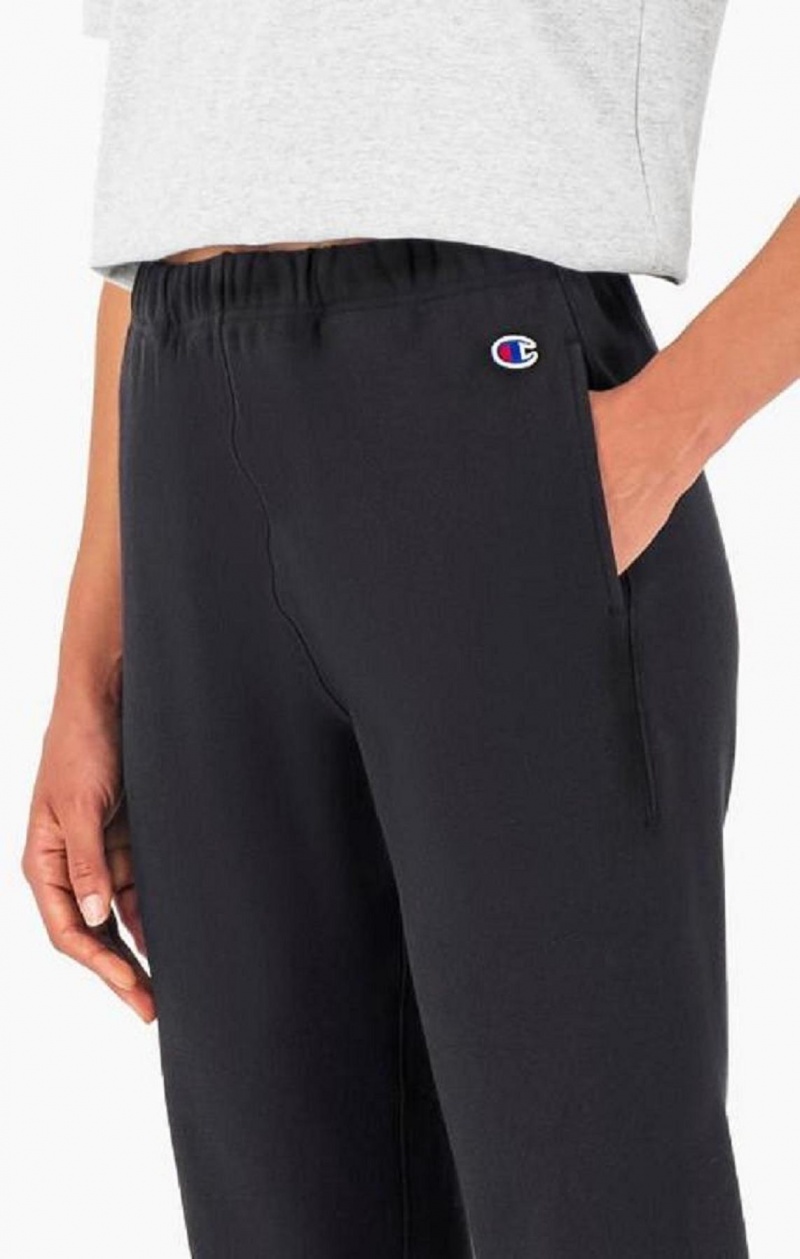 Champion Stretch Reverse Weave Joggers Joggingbukser Dame Sort | 5493-CPIHE