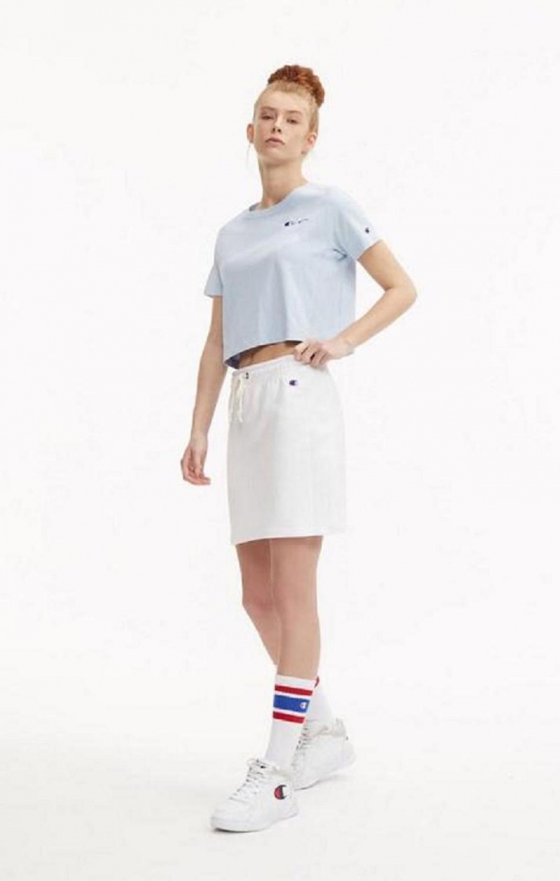 Champion Stretch Reverse Weave Sweat Skirt Nederdel Dame Hvide | 3248-AZWNH