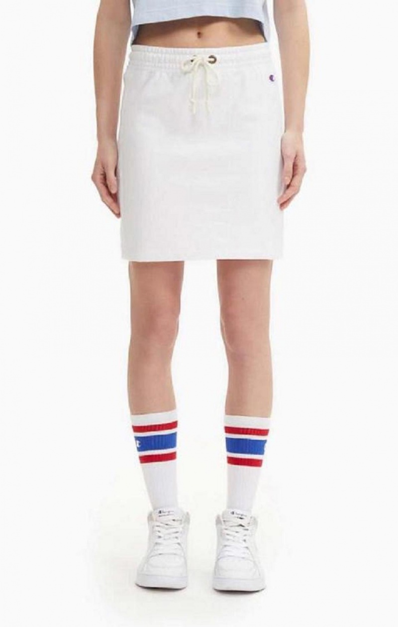 Champion Stretch Reverse Weave Sweat Skirt Nederdel Dame Hvide | 3248-AZWNH