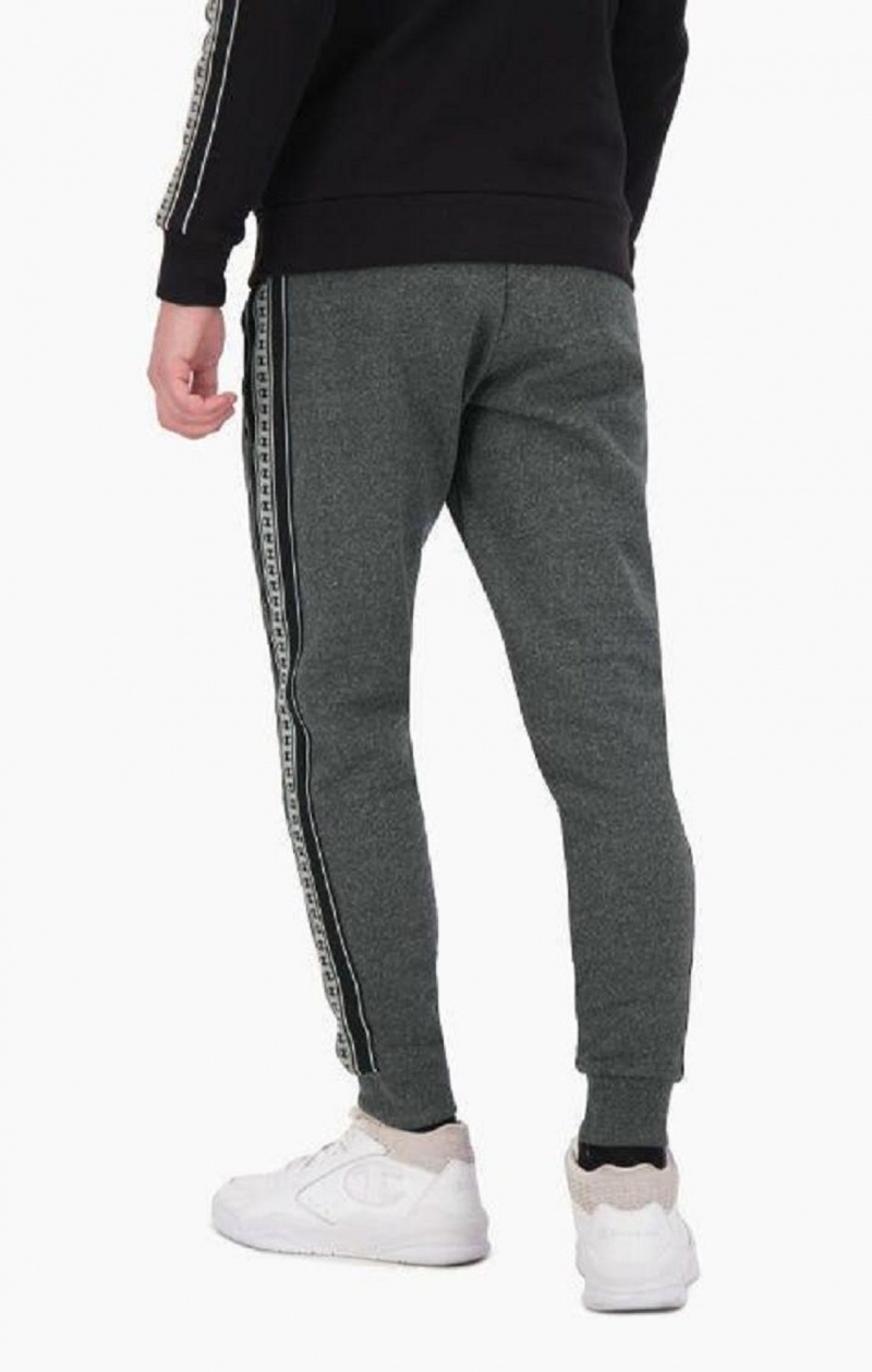 Champion Stripe C Logo Tape Bomulds Terry Joggers Joggingbukser Herre Mørkegrå | 6359-KHWYL