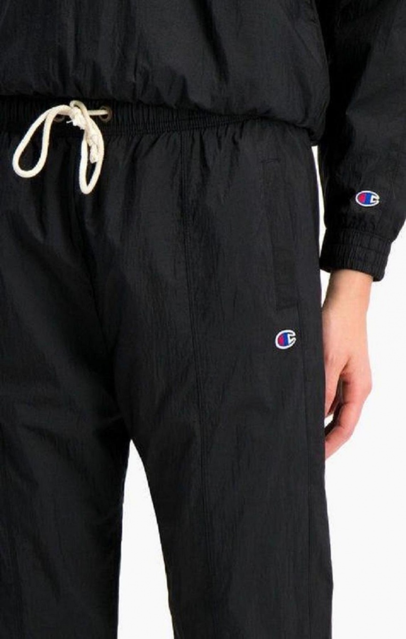 Champion Tape Detail Slim Fit Track Pants Joggingbukser Dame Sort | 3826-WXJUV