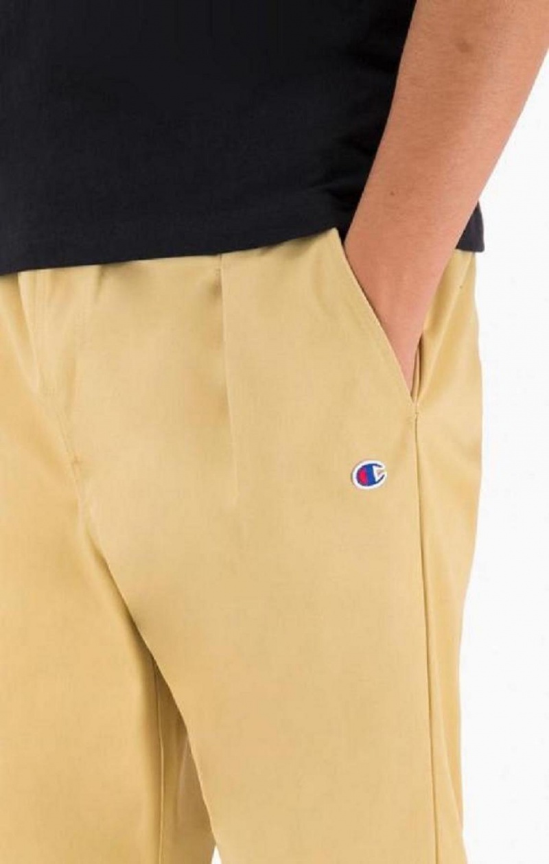 Champion Tapered Woven Trousers Joggingbukser Herre Lysebrune | 6423-MRTVQ