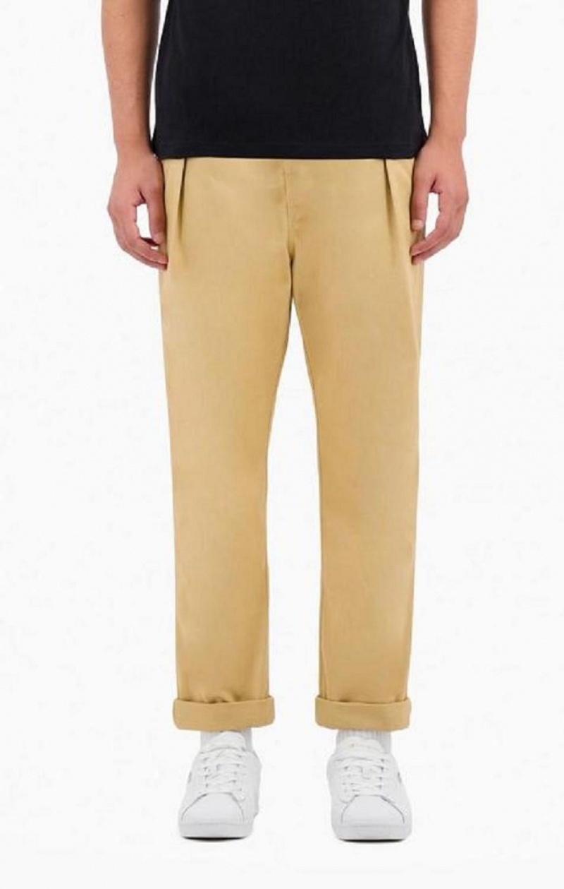 Champion Tapered Woven Trousers Joggingbukser Herre Lysebrune | 6423-MRTVQ