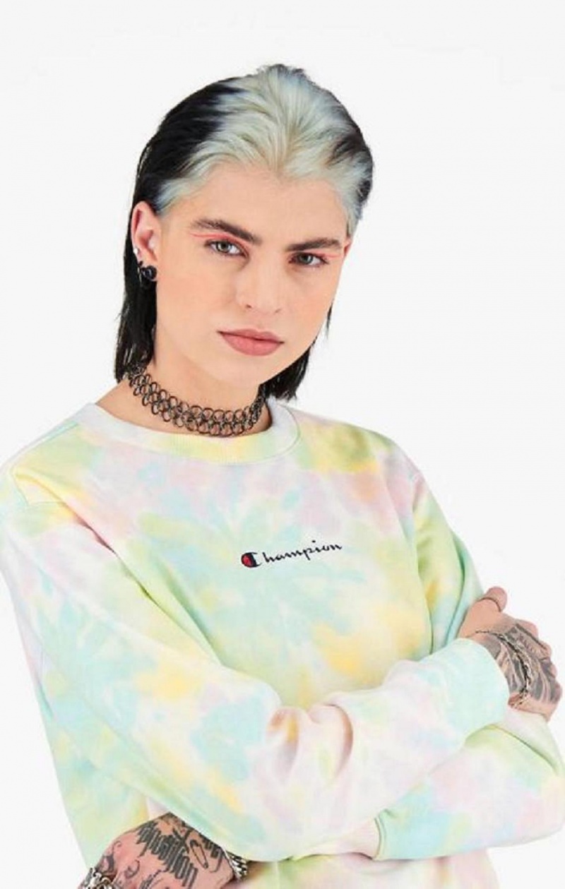 Champion Tie Dye Digital Print Sweatshirt Sweatshirts Dame Koral | 0328-QKUPN