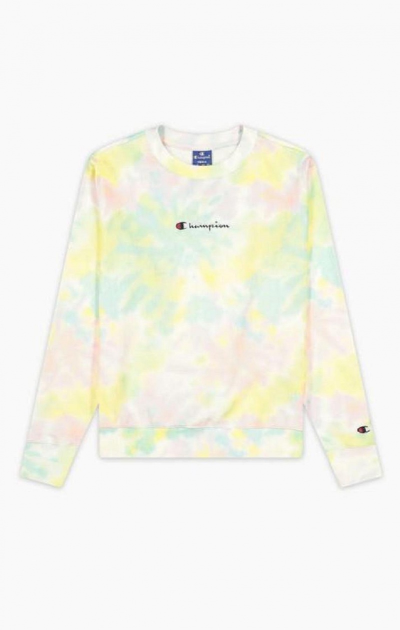 Champion Tie Dye Digital Print Sweatshirt Sweatshirts Dame Koral | 0328-QKUPN