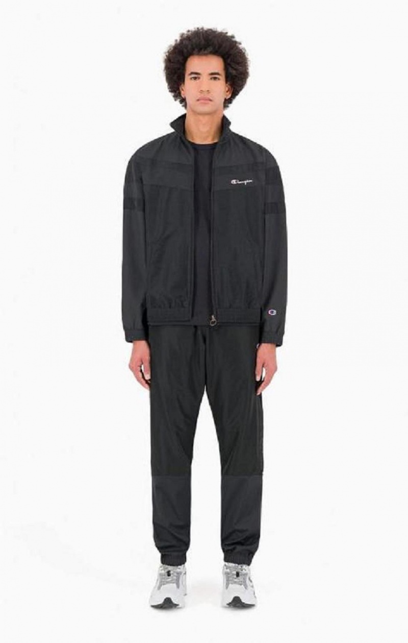 Champion Tonal Panel Tracksuit Trousers Joggingbukser Herre Sort | 0259-VPOGY