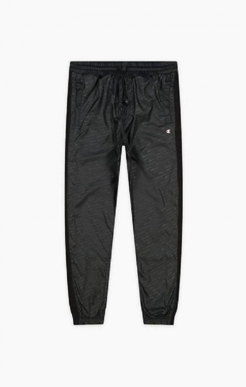 Champion Tonal Script Logo Nylon Track Pants Joggingbukser Herre Sort | 7826-TGEJB