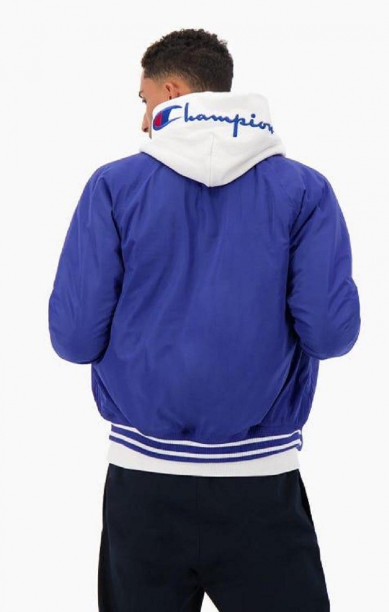 Champion Varsity Bomber Jacket Jakker Herre Mørkeblå | 5024-GERAC