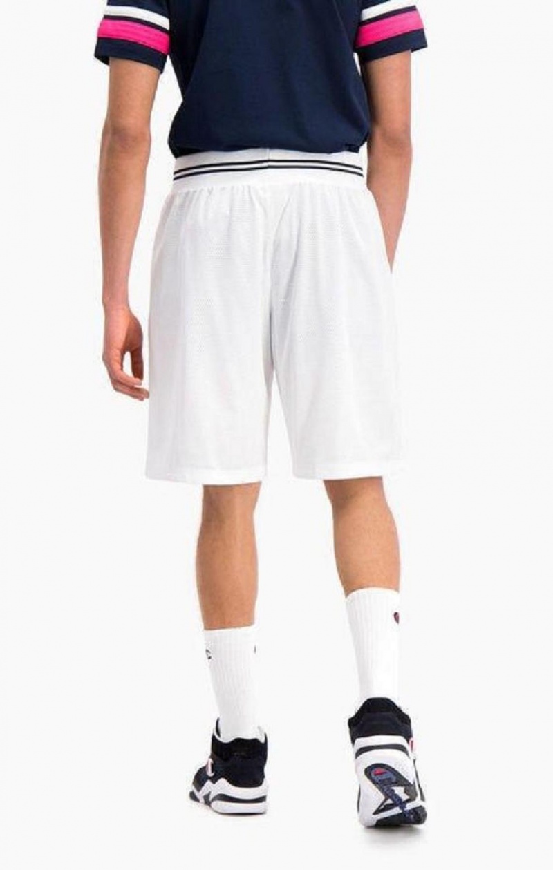 Champion Vertical Script Logo Shorts Shorts Herre Hvide | 2710-FWNRZ