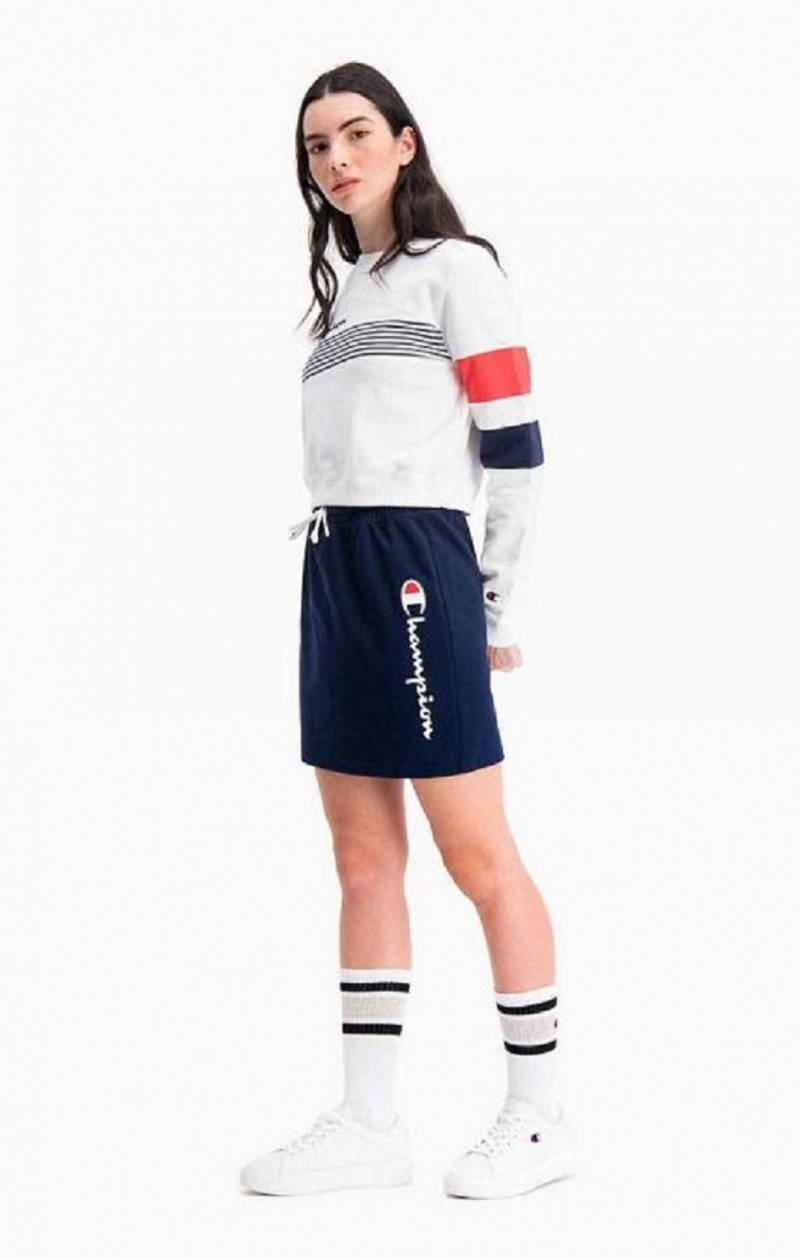 Champion Vertical Script Logo Sweat Skirt Nederdel Dame Mørketurkis | 5429-SMLFI