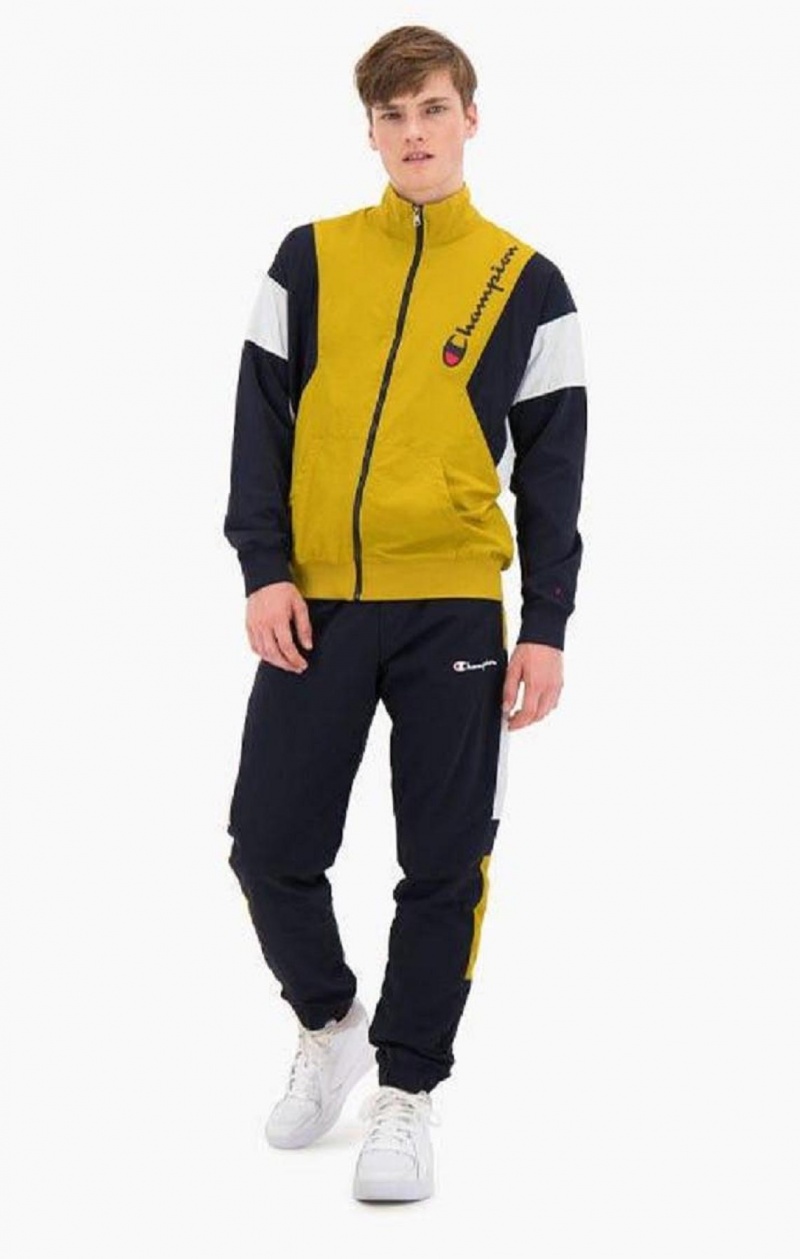 Champion Zip-Up Colour Block Jacket Træningsdragt Herre Guld | 4985-OQCEP