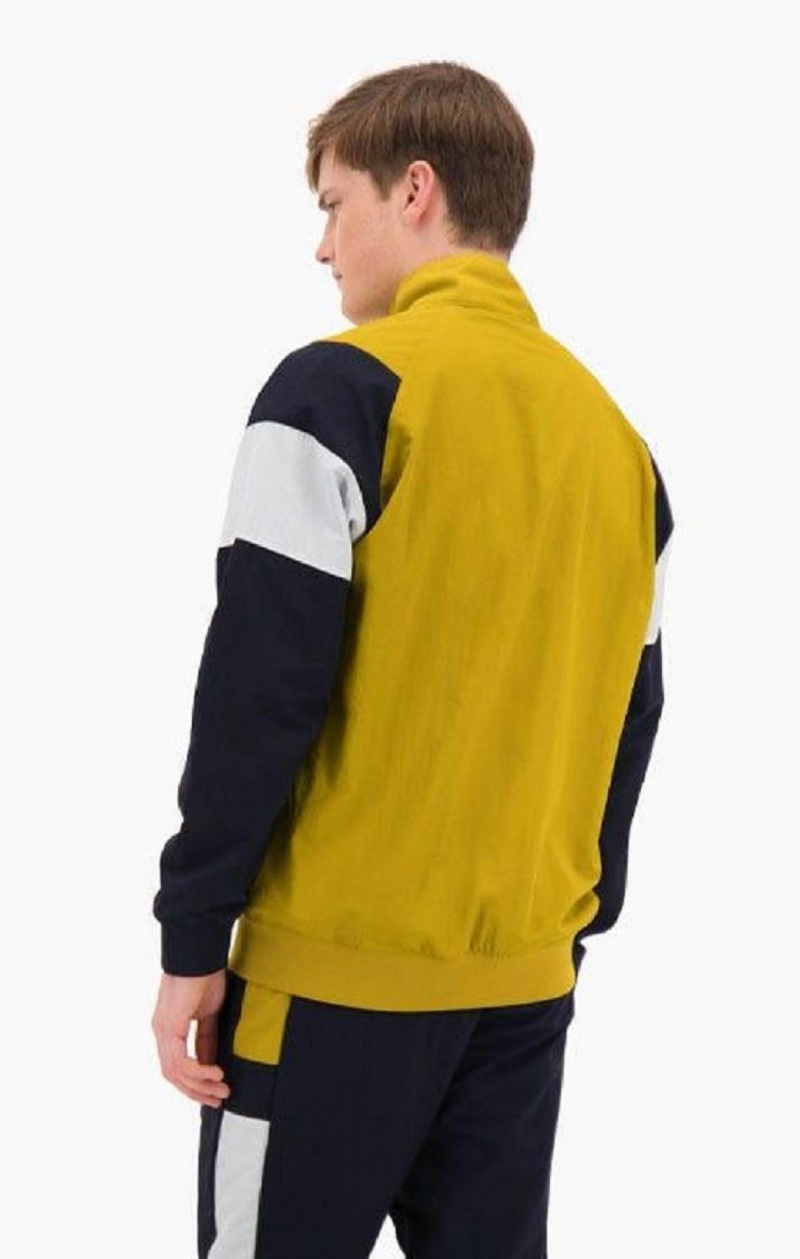 Champion Zip-Up Colour Block Jacket Træningsdragt Herre Guld | 4985-OQCEP