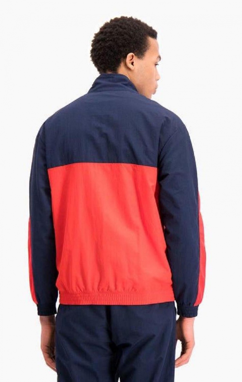 Champion Zip-Up Colour Block Jacket Træningsdragt Herre Rød | 9347-NQHJU