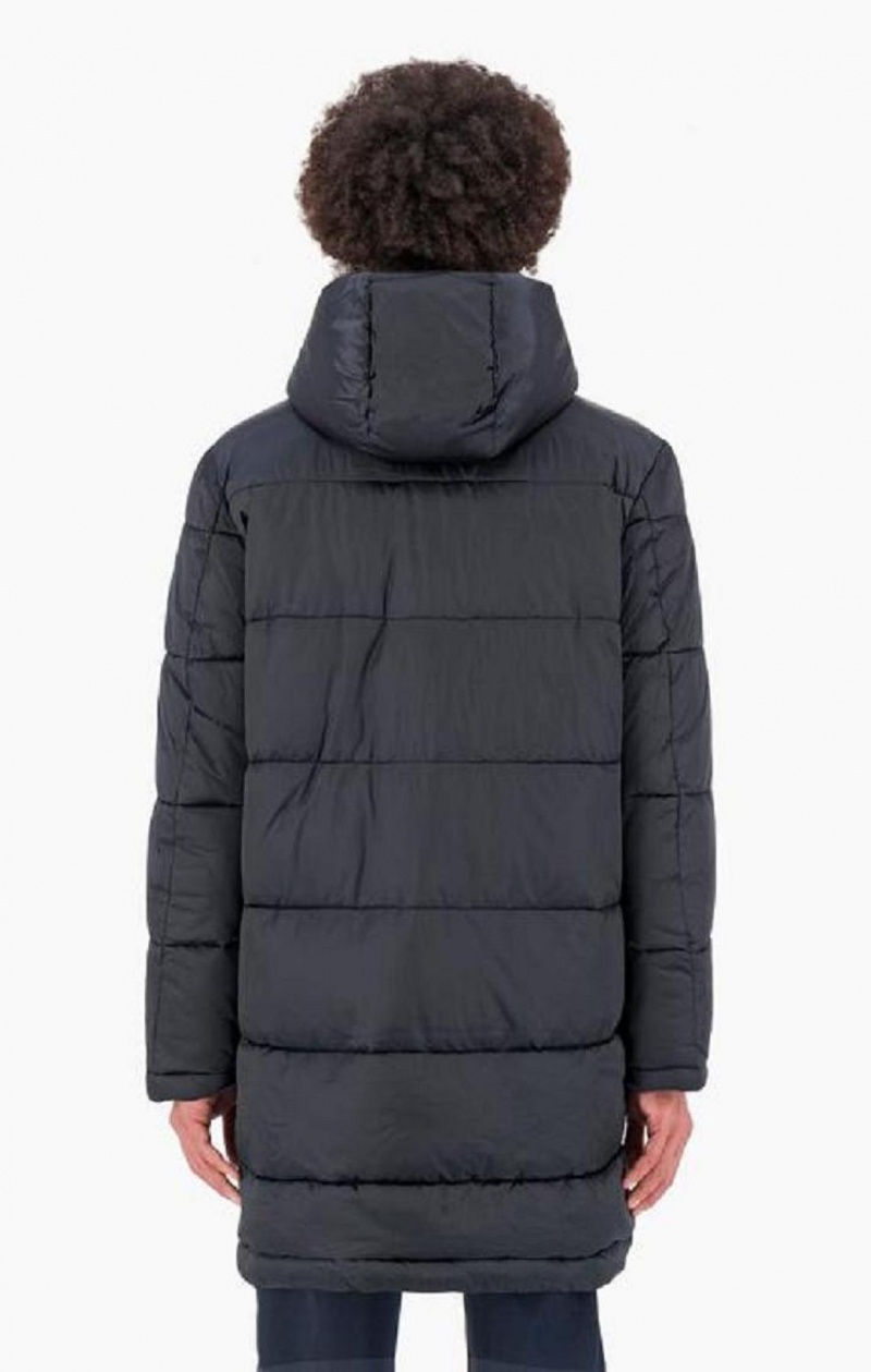 Champion Zip-Up Polstret Long Hætte Jacket Jakker Herre Mørkeblå | 0349-MLKZQ